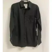 ONE TEASPOON NEW Cash Man Cotton Long Sleeve Button Down Shirt Black Size S