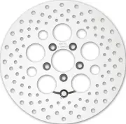 HD Polished Drilled 11.8in. Rear Brake Rotor Disc Harley Street Glide ST 22