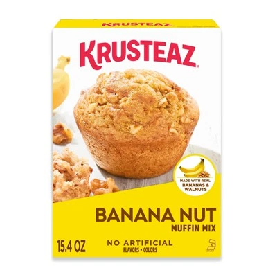 Krusteaz Banana Nut Muffin Mix 15.4 oz Pack of 12 Easy Delicious Muffins Bread