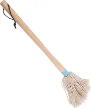 Zerodeko Wooden Handle Soy Sauce Brush Soft Cotton Mop BBQ Basting Brush Heatproof Dishwasher Friendly