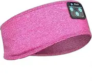 Sleep Headphones -Bluetooth Sleep Mask-Sport Headphones,Long Time Play Headphone Band with Built in Speakers,Perfect for Sleep, Workout, Running, Yoga, Travel,Meditation (Pink)