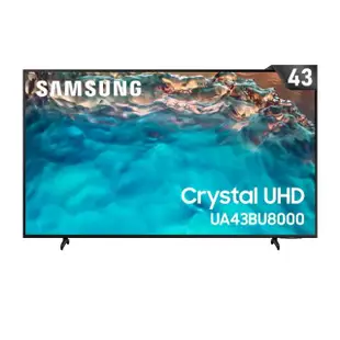 【SAMSUNG 三星】43型4K HDR智慧連網電視(UA43BU8000WXZW)