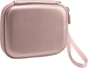 Digital Camera Hard Case, PU Leather Portable Dustproof Travel Protective Carrying Camera Bag Exquisite for Gift (Blush Gold)