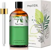 PHATOIL Tea Tree Essential Oil 100ML, Essential Oils for Diffuser, Humidifier, Aromatherapy, DIY Candle and Scented Products Making (Tea Tree, 100ml)
