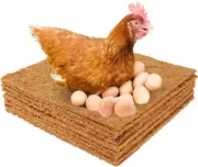 10Pcs Chicken Nesting Pads, Nest Box Pads for Chicken Nesting Boxes, Natural Coc