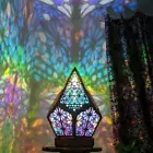 Bohemian Starry Sky Floor Projection Lamp Colorful Table Bedside Lamp