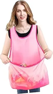 [BESTYASH] Clothes Drying Apron Kitchen Apron Large Pocket Sturdy Oxford Fabric Women's Bib for Home Use