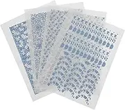 DIY Clay Pottery Transfer Paper 4 Sheets of Blue White Pattern Underglaze Stickers