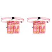 2PK Annabel Trends Sprout Half Waist Garden Tool Holder Belt Bag Daisy Gingham