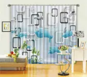 Lovely Whale And Dove 3D Curtain Blockout Photo Printing Curtains Drape Fabric