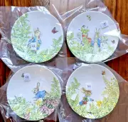 Disney Pottery Barn PLATE Peter rabbit Easter holiday Party gift BUNNY kid SET 4