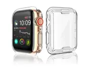 ZUSLAB Apple Watch Series 7 45mm Protective Case Soft TPU HD Clear Ultra-Thin Cover with Screen Protector