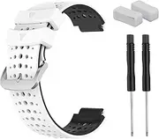 Adjustable Silicone Watch Band for Garmin Forerunner 220/230/235/620/630/735XT/235Lite, MH MOIHSING Replacement Wristband Strap Watch Accessory for Approach S20/S6/S5 for Women & Men(Black,White,Red)