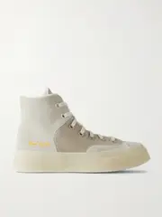 [CONVERSE] CONVERSE - Chuck 70 Marquis Canvas-trimmed Suede Sneakers - Beige - UK 7 UK 7 Neutrals