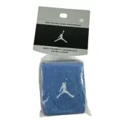 Vintage Nike Michael Jordan Jumpman Wristbands Light (Carolina) Blue & White NEW