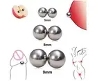 1 Pair BDSM Sexy Fake Piercings Magnetic Nipple Nose Labret Lips Ring Body Jewel