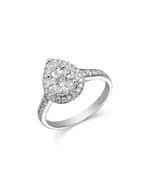 Bloomingdale's Fine Collection Diamond Mixed Cut Cluster Ring in 18K White Gold, 8 tcw