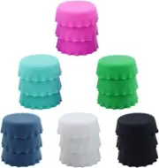 18 PCS Silicone Rubber Bottle Caps Reusable Beer Caps for Home Brewing Beer