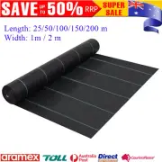 Patio Weed Mat PP Garden Root Growth Control Weedmat Fabric Matting Roll Black