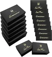 LADY&HOME Groomsmen Box 8 Packs, Groomsmen Gift Box, Best Man and Groomsmen Proposal Box Set for Barchelor Party, 6 Will You Be My Groomsman and 2 Best Man(Black-Squiggle)