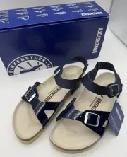 Birkenstock Rio BS Patent Navy Sandal US W 6-6.5 EU 37 240 MM Narrow Fit