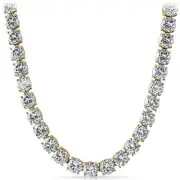 14k Gold IP 10MM Jumbo Flawless Lab Made Iced Out Chain