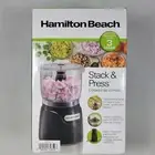Hamilton Beach Black Stack And Press 3 Cup Food Processor Chopper 72850