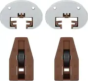 LONTAN 2 Pack Drawer Guide Kit with Wheel and Metal Backing Drawer Stop for
