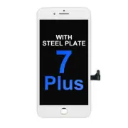 Aftermarket LCD Screen with Steel Plate for iPhone 7 Plus - White with Tool Kit