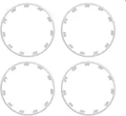 Wheel Rim Protector, 4PCS 21in Hub, Automotive Hub Ring Cover Guard Replacement, Automotive Rim Protector for Car Wheels,White