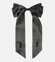 [Simone Rocha] Simone Rocha Embellished bow-detail satin barrette One Size black