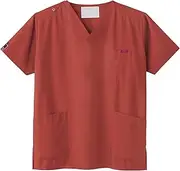 [Pantone] 7000SC Scrub, Medical Lab Coat, Unisex, Color Variation, Sweat Absorbent, Quick Drying, marsala, 4L