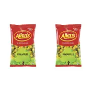 2x Allens Pineapples Large Soft Chew Confectionery Lolly/Candy Bag Sweets 1.3kg