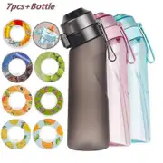 Flavored Water Bottle With 7 Flavour Pods Air Water Up Bottle Frosted Black 650ml Air Starter Up Set Water Cup For Camping Sport B SPAIN