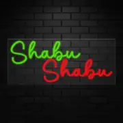 Shabu Shabu Sign for Business Displays | LED Flex Neon | 32"W x 13"H x 1"D