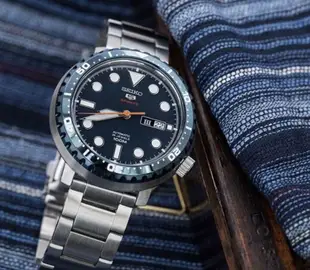 SEIKO WATCH 精工5號深藍面錶框寶藍色離子電鍍自動上鍊機械鋼帶腕錶 型號：SRPC63K1【神梭鐘錶】