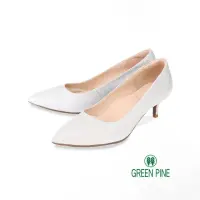 在飛比找momo購物網優惠-【GREEN PINE】微奢華尖頭4.5cm中跟婚鞋銀色(0