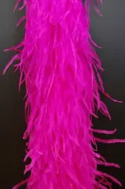 4 Ply OSTRICH FEATHER BOA - FUCHSIA 2 Yards; Costumes/Craft/Bridal/Trim 72"