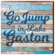 Lake Gaston, NC Home Decor Sign Printed On Real Wood HAP6D-B 10 1/2" x 10 1/2"