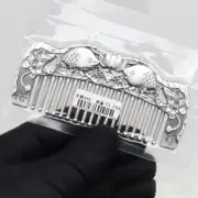 Pure 999 Fine Silver Pure Silver Hair Comb Fish Handle Hair Care 3.7inch/73.51g