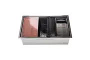 775x406mm Nano Single Bowl Kitchen Sink with Workstation Accessories