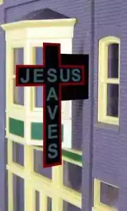 Miller Engineering Jesus Saves Animated Neon Sign HO/O MIL9071