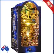 3D Wooden Puzzle Bookend Miniature Kit with Light Magics Book Nook Interstellar