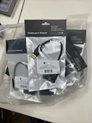 4 DisplayPort to VGA Adapter Converter 8in TriCentric