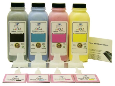 4 InkOwl COLOR Toner Refill Kit for OKIDATA C110 C130 MC160 Type D1