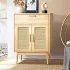 Sideboard Buffet Side Hallway Table Floor Cabinets Desk Rattan Storage Cupboard