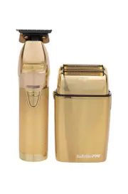 BabylissPRO GoldFX Collection- Outliner Trimmer & Double Foil Shaver Duo
