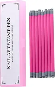 Nail Design Stamper, 8x Nail Stamping Kit, Nail Design Tools, Double Head Dotting Tools, Nails Stamper Pen, Nails Stamping Pen, Nails Stamper Pen with Dotting Tools and Different Patterns