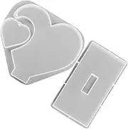 1 Set Heart Shaped Silicone Frame Molds Flexible and Durable DIY Photo Frame Making Supplies for Crafting and Decorations