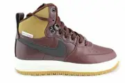NIKE LUNAR FORCE 1 SNEAKERBOOT GS Maroon GUM BROWN BLACK Air 706803-200 7Y Kids